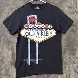 Calvin Klein Men's Navy Graphic Tee